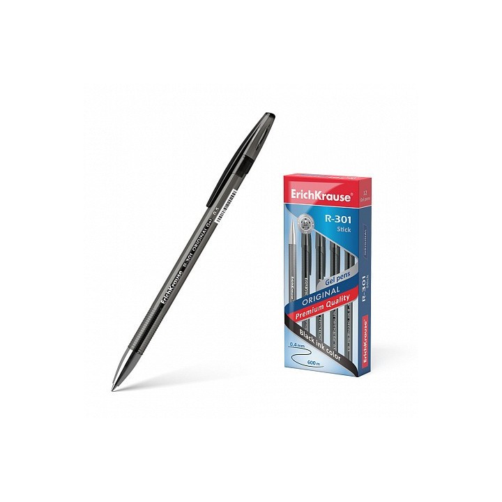 boligrafo de gel r-301 original gel 0.5, color de la tinta: negro erich krause 42721