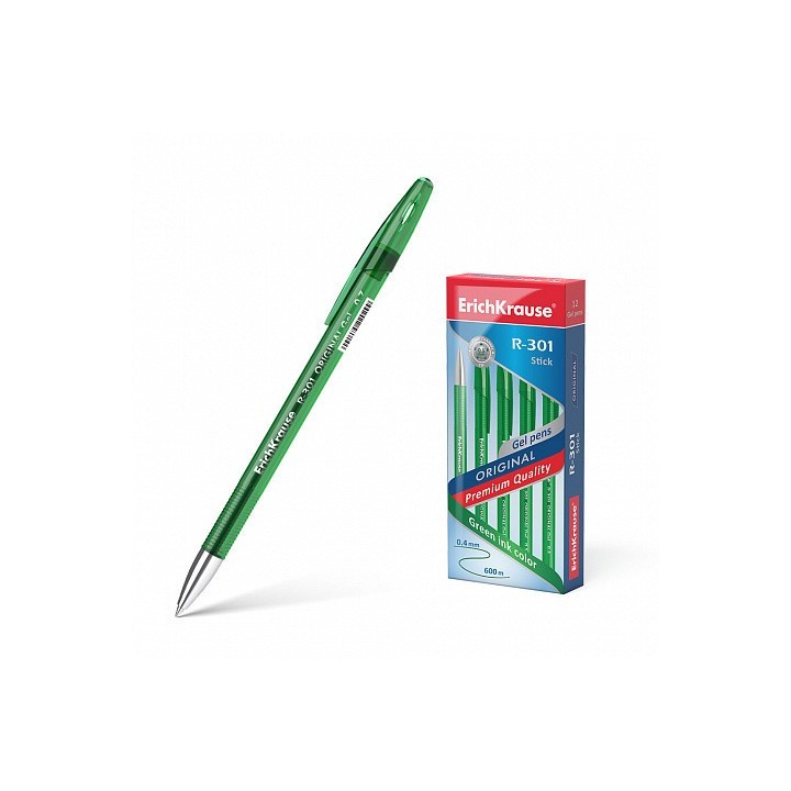 boligrafo de gel r-301 original gel 0.5, color de la tinta: verde erich krause 45156