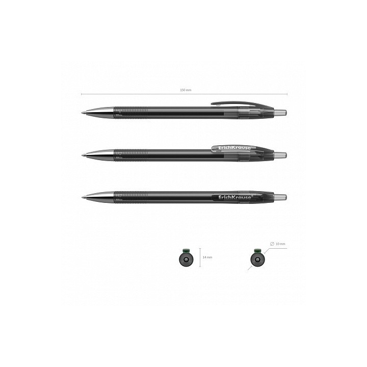 boligrafo de gel automatico r-301 original gel matic, tinta color: negro erich krause 46461