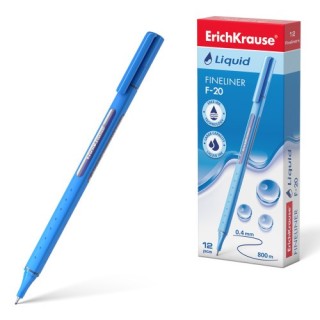 fineliner liquid f-20, color de la tinta azul erich krause 47969