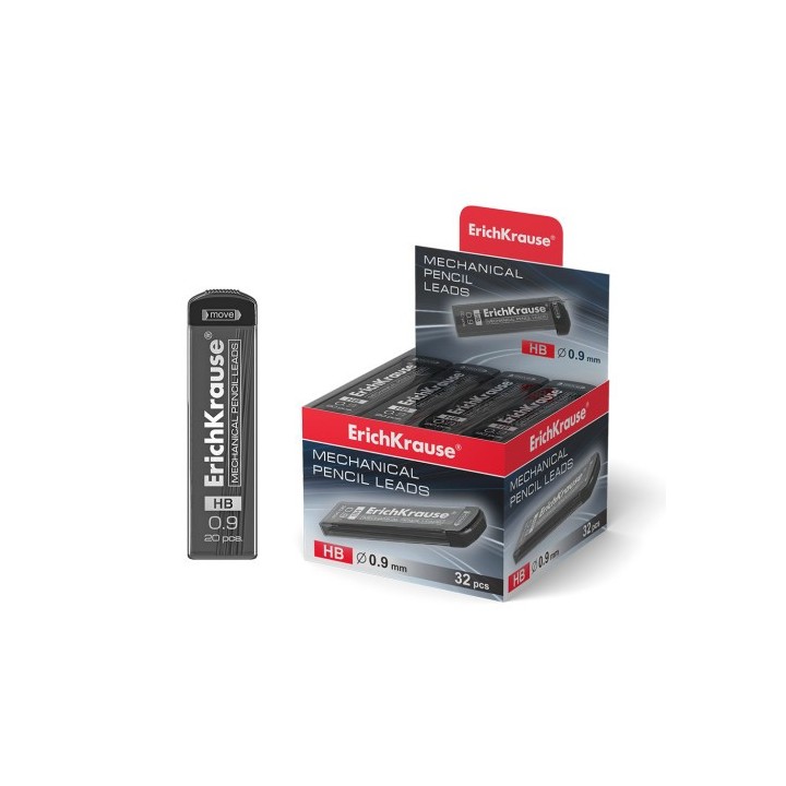 estuche 20 minas portaminas 0.9 mm, hb erich krause 48144