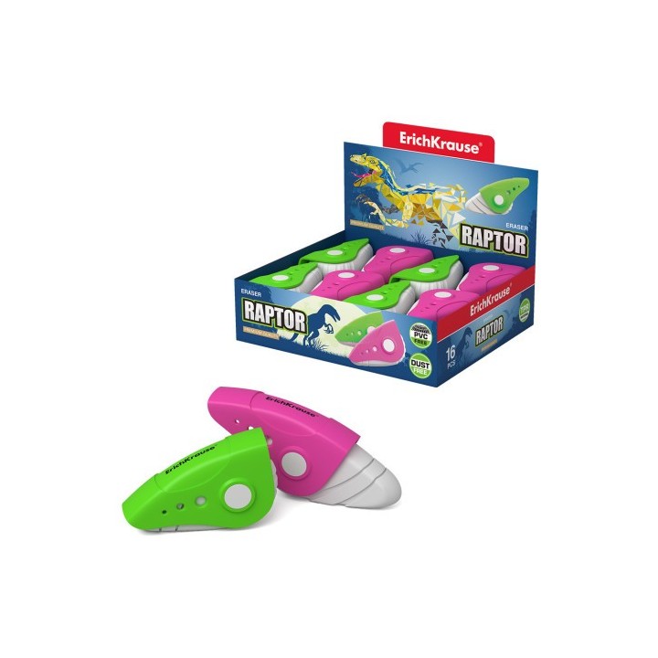 goma en caja de plastico raptor erich krause 48173