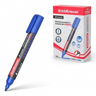 marcador permanente con tinta liquida lp-600 color azul erich krause 48770