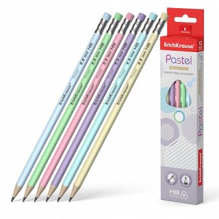 lapiz de grafito triangular con goma pastel hb erich krause 56006