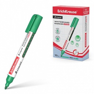 marcador pizarra blanca con tinta liquida liquid lw-600, tinta color verde erich krause 56096