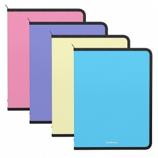 carpeta polipropileno con cremallera matt pastel a4 colores surtidos erich krause 59221