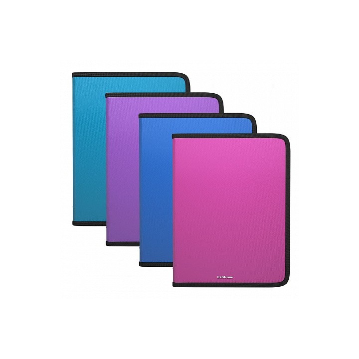 carpeta polipropileno con cremallera diagonal vivid a4+ colores surtidos erich krause 59223
