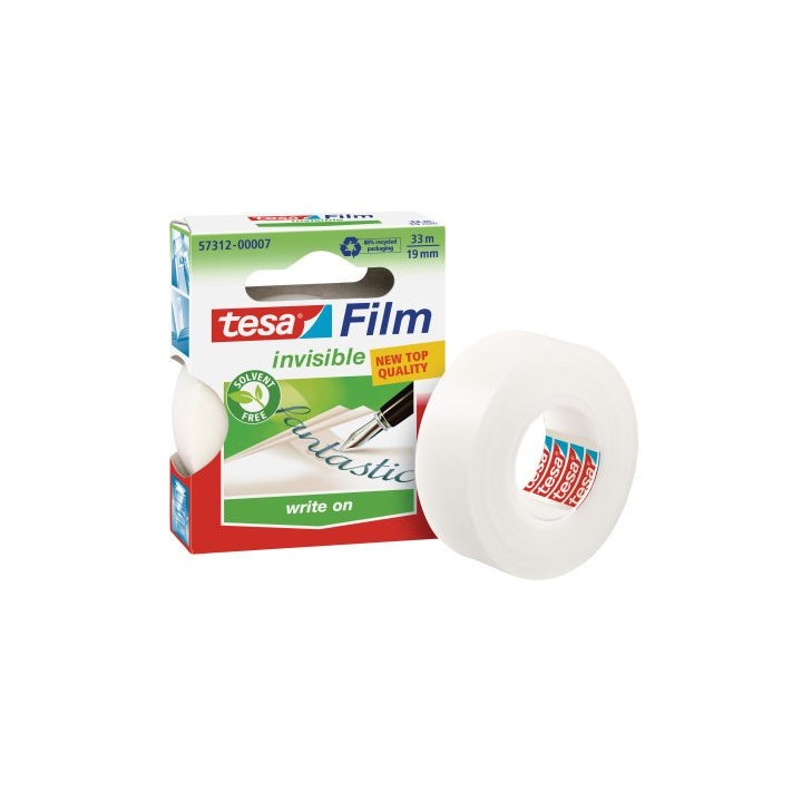 cinta adhesiva ecologica apta para escritura 19mm.x33m. transparente tesa 57312-00008-08