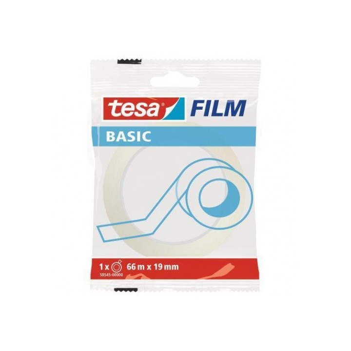 cinta adhesiva translucida basic 19mm.x66m. tesa 58545-0000