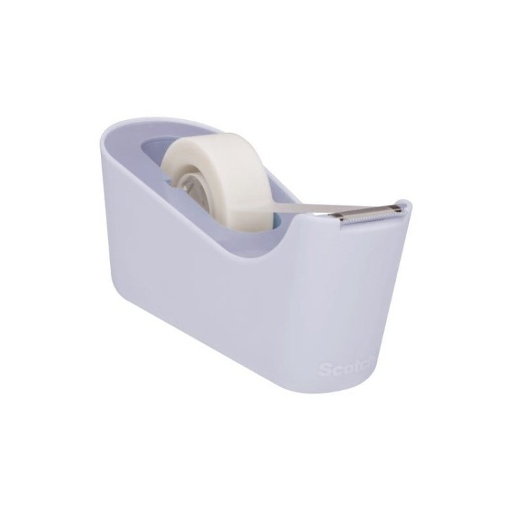 pack dispensador portarrollos c18 color lavanda + 6 rollos cinta invisible 19mm x 33m magic c18-l6 s