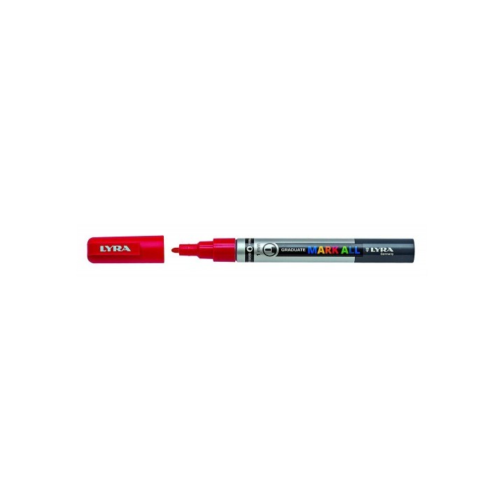 marcador permanente mark all rojo 1 mm lyra groove l6810018