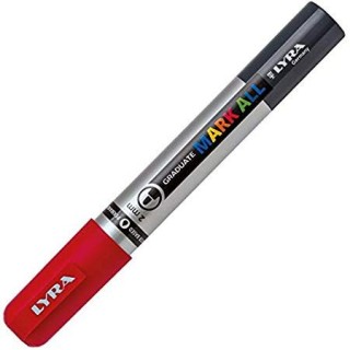 marcador permanente mark all rojo 2 mm lyra groove l6820018