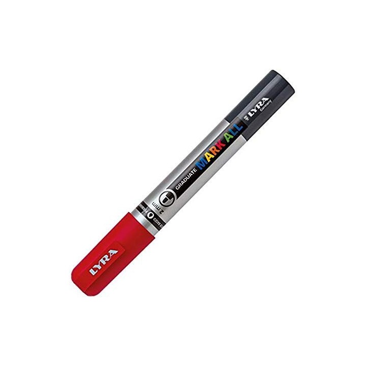marcador permanente mark all rojo 2 mm lyra groove l6820018