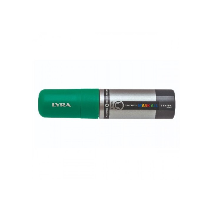 marcador permanente mark all verde esmeralda 8 mm lyra groove l6830063