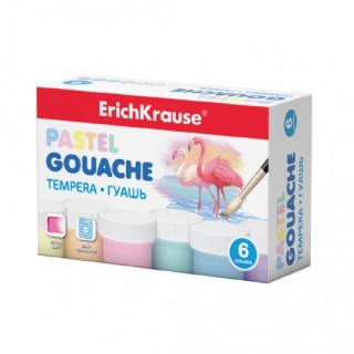 caja gouache pastel 6 colors by 20ml erich krause 50540
