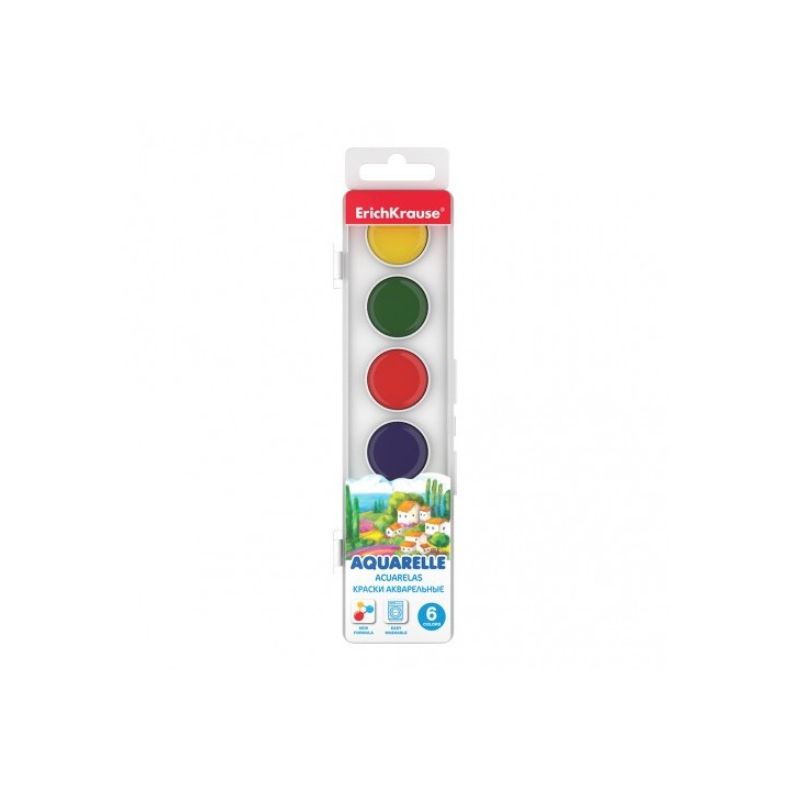 caja de acuarelas 6 colores erich krause 50580