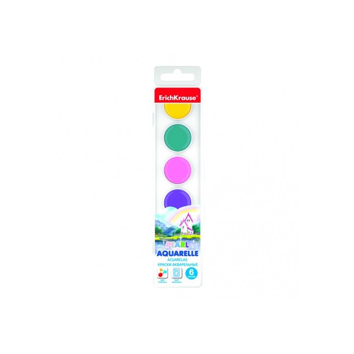 caja acuarelas pearl 6 colores erich krause 50584