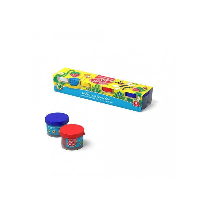 set masa para modelar bio con aloe vera 4 colores por 35g artberry 41769