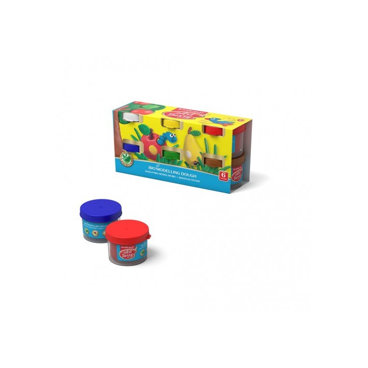 set masa para modelar bio con aloe vera 6 colores por 35g artberry 41770