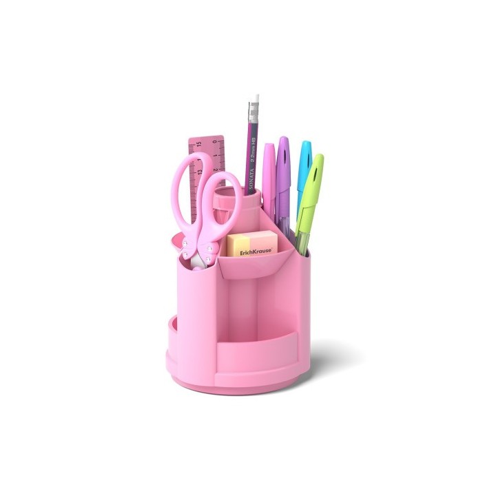 erichkrause mini desk porta lapices plastico rosa