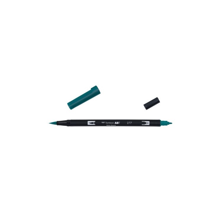 rotulador doble punta pincel dual brush-277 - color dark green. tombow abt-277