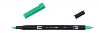 rotulador doble punta pincel color green tombow abt-296