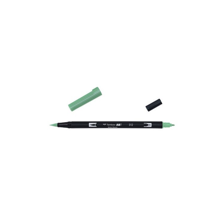 rotulador doble punta pincel dual brush-312 - color holly green. tombow abt-312