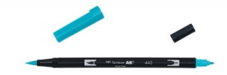 rotulador doble punta pincel color turquoise tombow abt-443