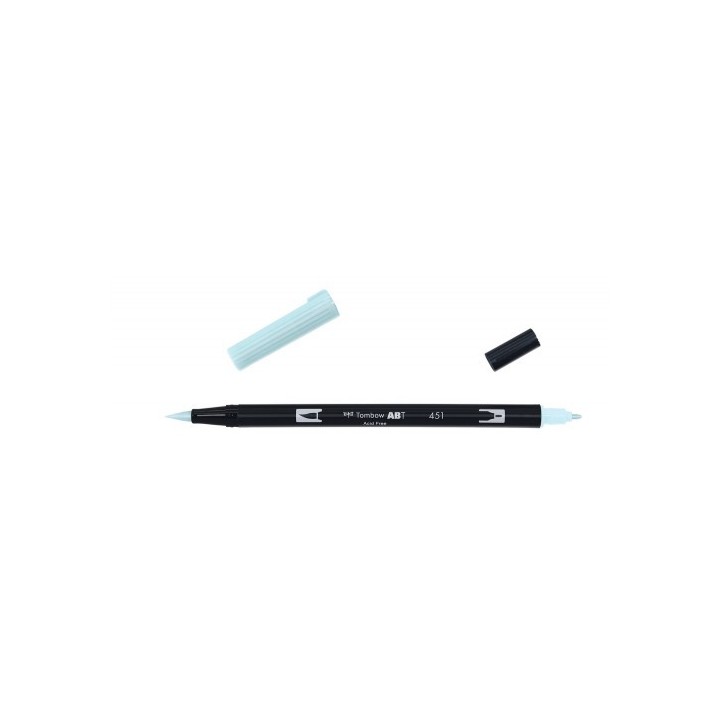 rotulador doble punta pincel color sky blue tombow abt-451