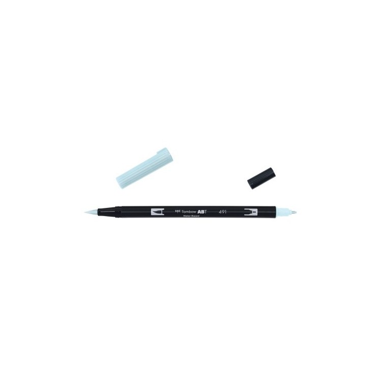 rotulador doble punta pincel dual brush-491 - color glacier blue. tombow abt-491