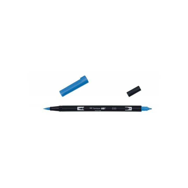 rotulador doble punta pincel color cobalt blue tombow abt-535