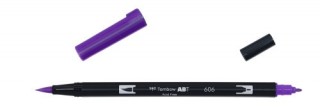 rotulador doble punta pincel color violet tombow abt-606