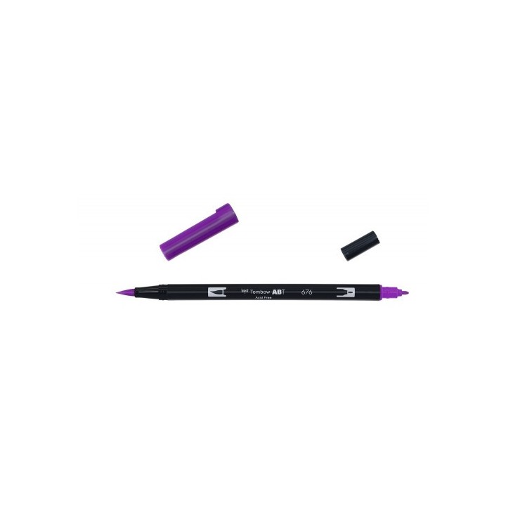 rotulador doble punta pincel color royal purple tombow abt-676