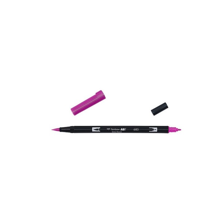 rotulador doble punta pincel dual brush-685 - color deep magenta. tombow abt-685