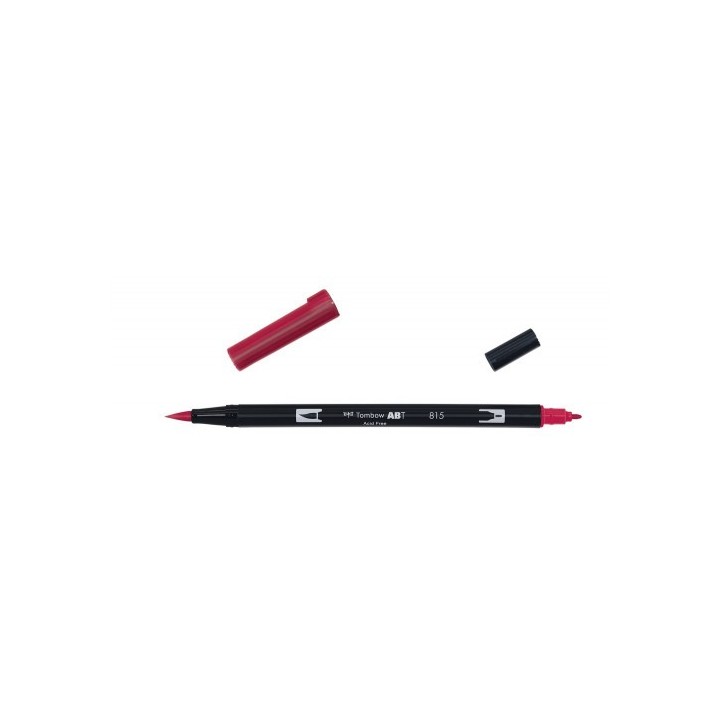 rotulador doble punta pincel color cherry tombow abt-815