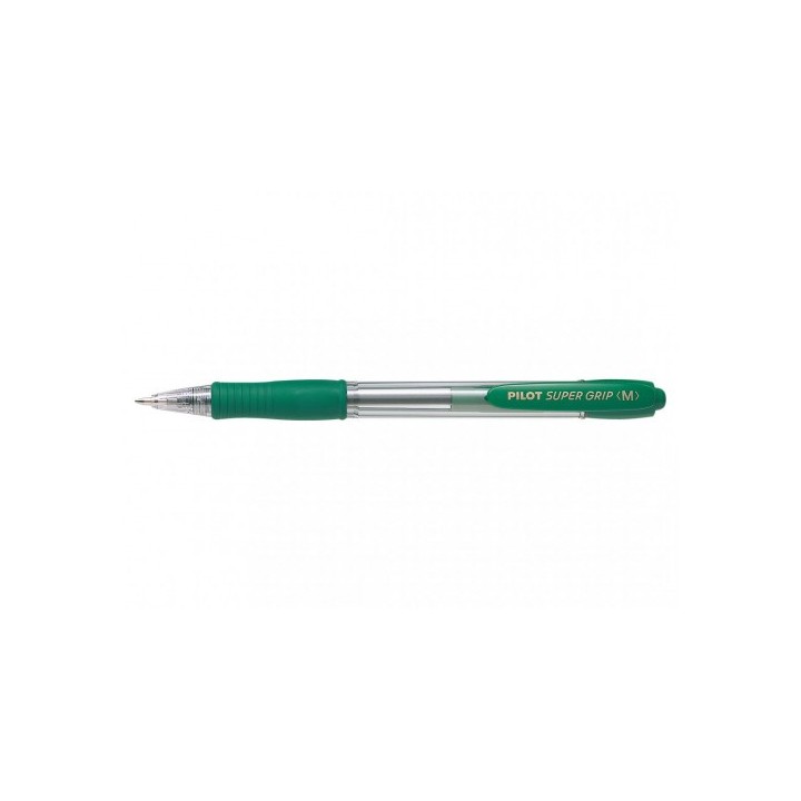 boligrafo retractil supergrip 1.0mm verde pilot bpgp-10r-m-g