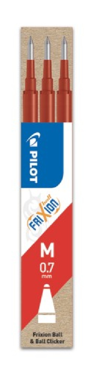 pack 3 recambios frixion rojo pilot bls-fr7-r-s3