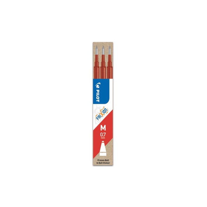 pack 3 recambios frixion rojo pilot bls-fr7-r-s3