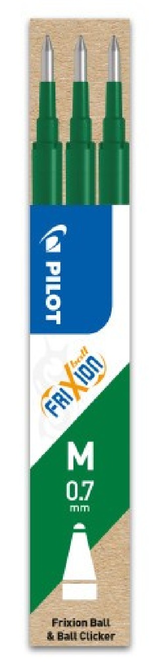 pack 3 recambios frixion verde pilot bls- fr7-v-s3