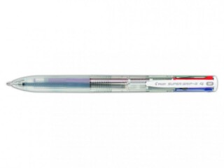 boligrafo supergrip g - 4 colores - cuerpo color transparente pilot bpkgg-35m-nc