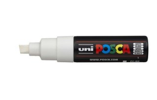 marcador pc-8k posca punta b 8mm. blanco uni-ball 300426000