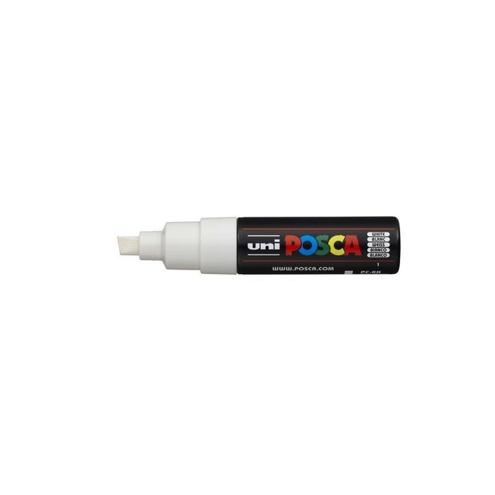 marcador pc-8k posca punta b 8mm. blanco uni-ball 300426000