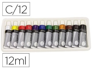 set pintura acrilica 12x 12ml simply daler rowney d126500012