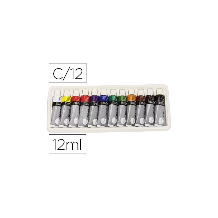 set pintura acrilica 12x 12ml simply daler rowney d126500012