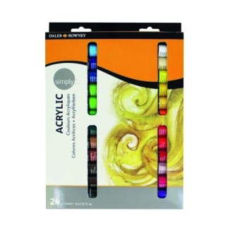 set pintura acrilica 24x 12ml simply daler rowney d126500024