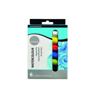 set acuarelas 6 x 12ml simply daler rowney d134500006