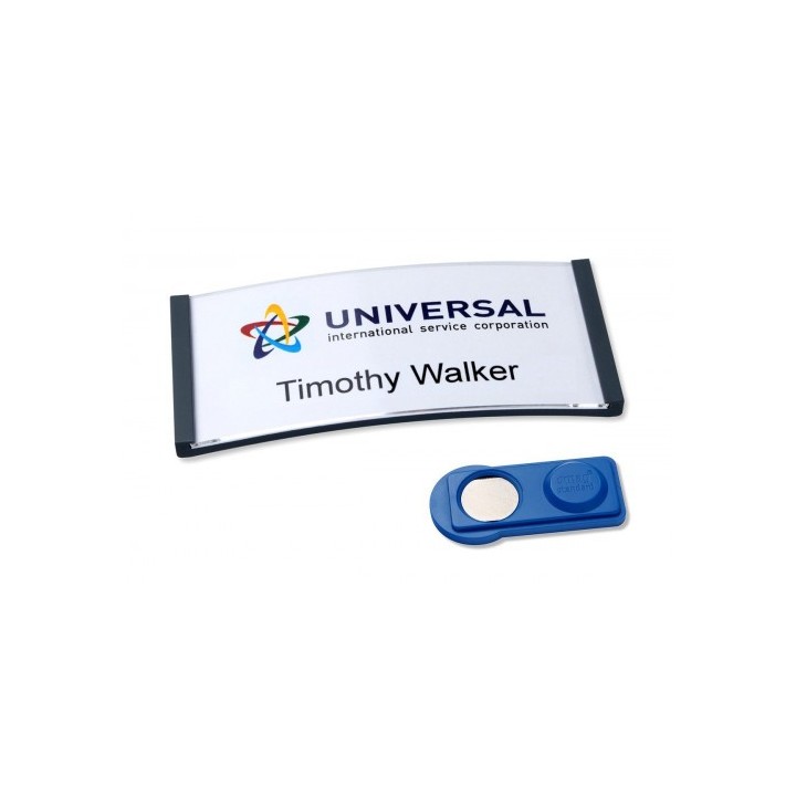 caja 10 portanombres polar badge antracita con iman–30 x 65 mm avery 4835g-m