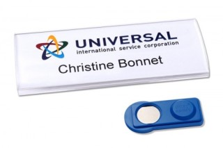 caja 10 portanombres profil badge con iman–27 x 75 mm avery 4836-m