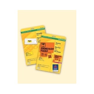 paquete 20 hojas identificativos en acetado de seda-impresoras laser/laser de color-63,5x29,6 mm ave