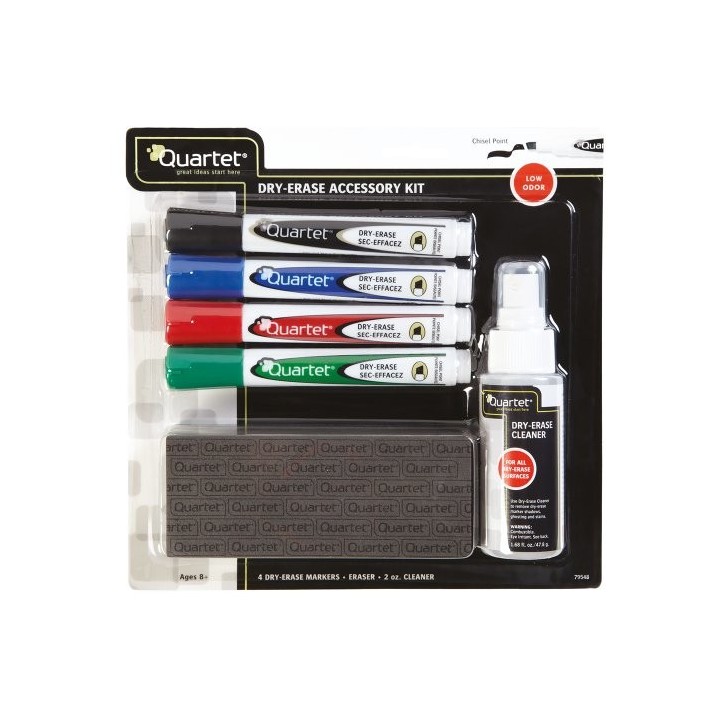 kit pizarra blanca (4 rotuladores, borrador, spray limpiador) nobo 1903798